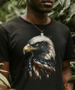 Patriotic Bald Eagle 4th Of July Men USA American Flag T Shirt