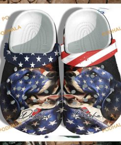 Patriotic Beagle Dog Crocs 4th of July Personalized Shoes