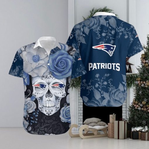Patriots Hawaiian Shirt Skull Gift For Fan Graphic Print