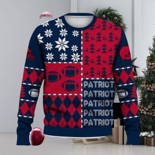 Patriots Retro Football American Ugly Christmas Sweater For Men And Women