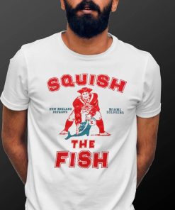 Patriots and dolphins squish the fish ringer logo hoodie shirt