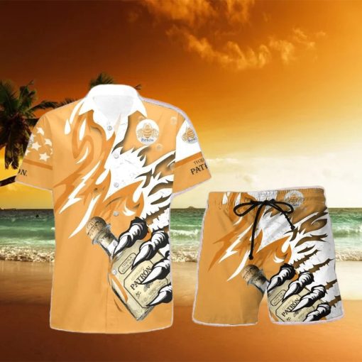 Patrưn Tequila Monster Claw Gift Hawaiian Set Shirt And Short Summer Beach