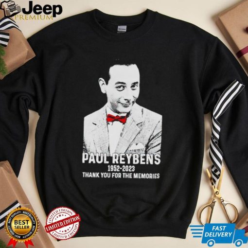 Paul Reubens 1952 2023 pee wee herman thank you for the memories shirt