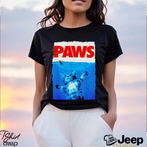 Paws cat and mouse in water shirt