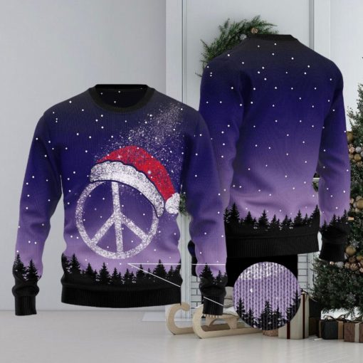 Peace Hippie Ugly Christmas Sweater, Merry Ugly Christmas Sweater