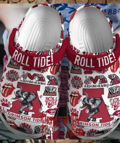 Peace Love ALabama Crimson Roll Tide Crocs