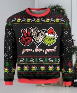 Peace Love Grinch Ugly Christmas Sweater Xmas 3D Printed Christmas Sweater Gift