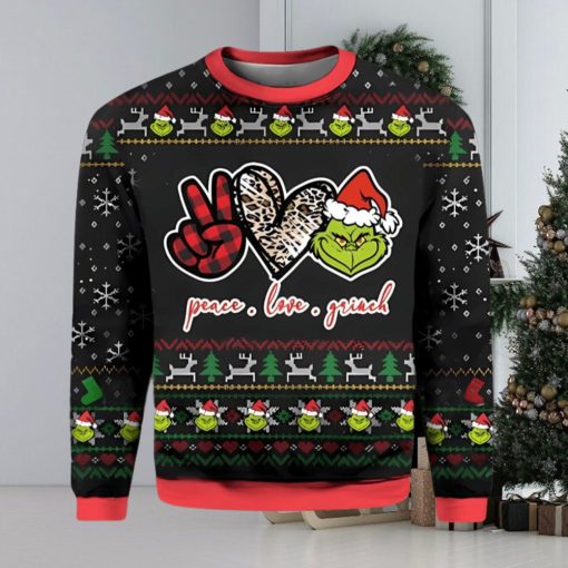 Peace Love Grinch Ugly Christmas Sweater Xmas 3D Printed Christmas Sweater Gift