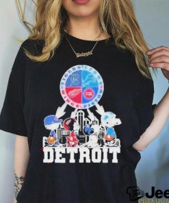 Peanut Character Detroit Sport Team Abbey Road Skyline 2023 shirt