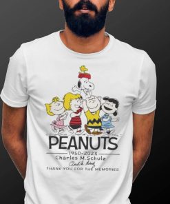 Peanuts 1950 – 2023 Charles M Schulz thank you for the memories signature shirt