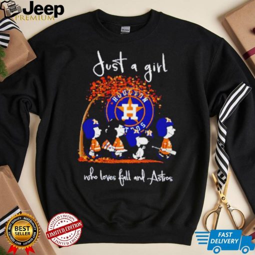 Peanuts Cartoon Just A Girl Who Loves Fall And Astros Shirt