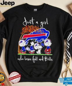 Peanuts Cartoon Just A Girl Who Loves Fall And Bills Shirt