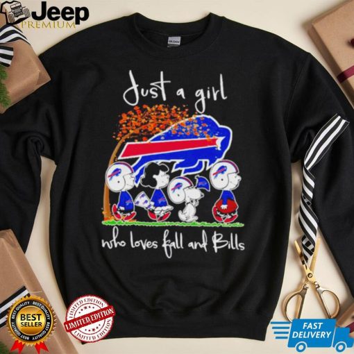 Peanuts Cartoon Just A Girl Who Loves Fall And Bills Shirt