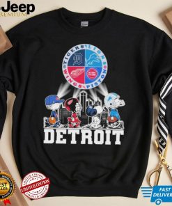 Peanuts Characters Detroit Sports Teams City Walking Shirt