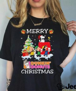 Peanuts Characters Dunkin’ Donuts Merry Christmas Shirt