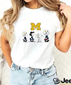 Peanuts Characters Waking Michigan Wolverines Football Shirt