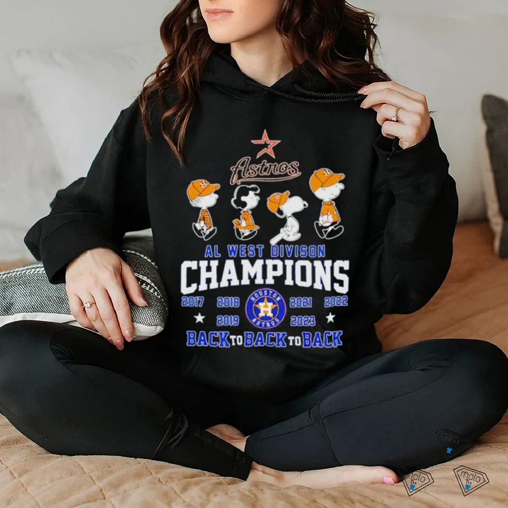 Peanuts Characters Houston Astros AL West Division Champions Back