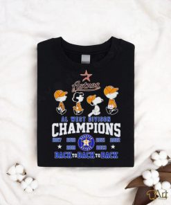 Peanuts Houston Astros AL West Division Champions back to back to back shirt  - teejeep