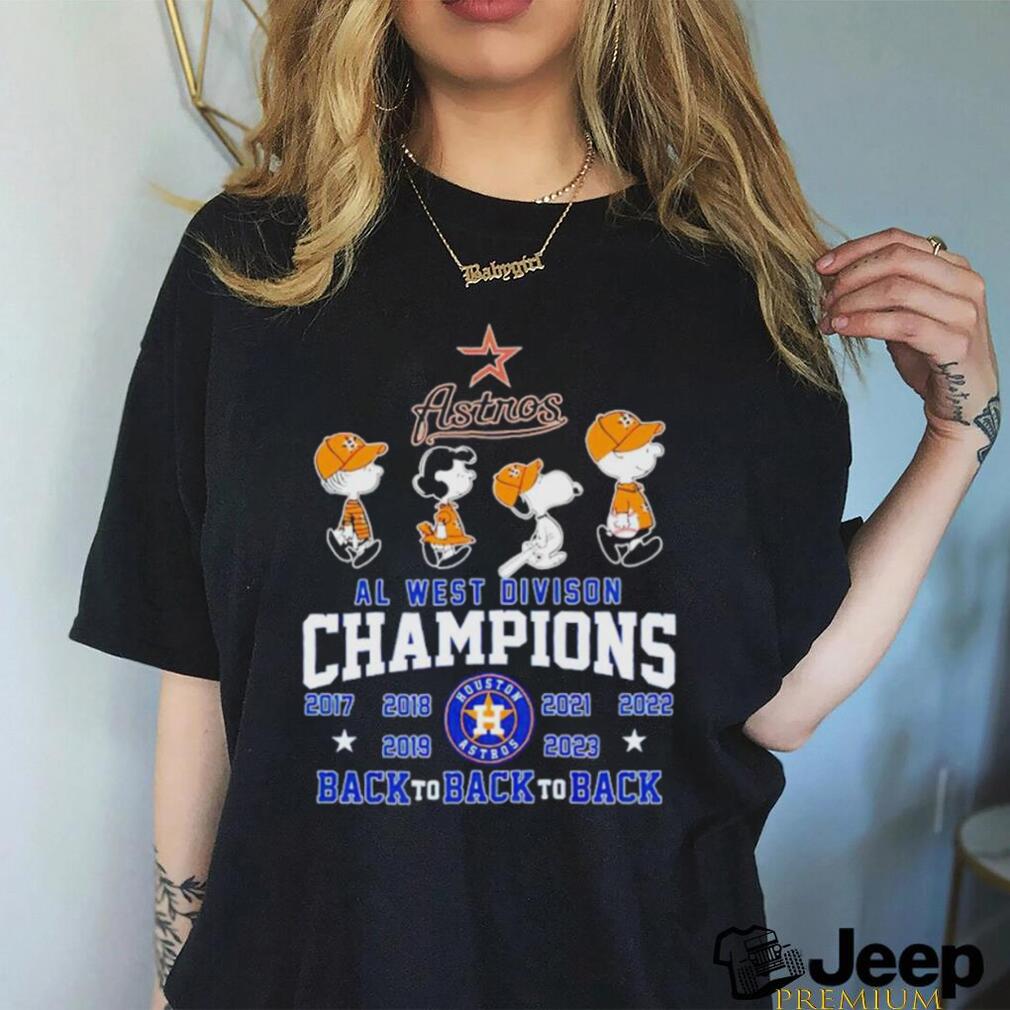 Original Peanuts Snoopy And Friend Houston Astros 2017-2023 Al West Division  Champions Shirt, hoodie, sweater, long sleeve and tank top