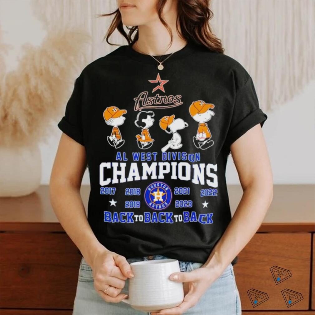 Peanuts Snoopy And Friend Houston Astros 2017 2023 Al West Division  Champions Shirt - Limotees