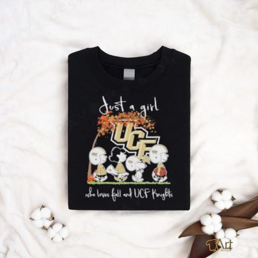 Peanuts Just a girl who loves fall and UCF Knights 2023 t shirt