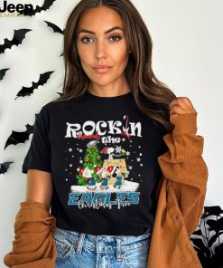 Peanuts NFL Philadelphia Eagles Rockin Around Christmas Tree shirt