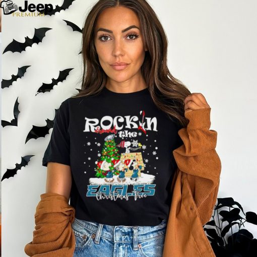 Peanuts NFL Philadelphia Eagles Rockin Around Christmas Tree shirt