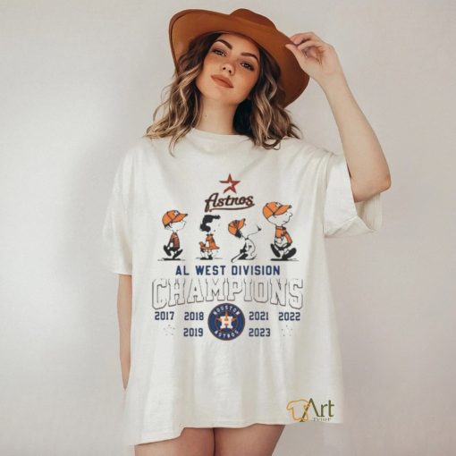 Peanuts Snoopy And Friend Houston Astros 2017 2023 Al West Division Champions Shirt