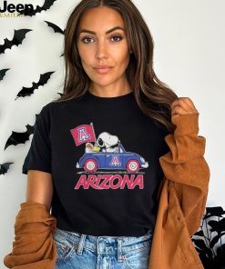 Peanuts Snoopy And Woodstock Arizona Wildcats On Car 2023 t shirt