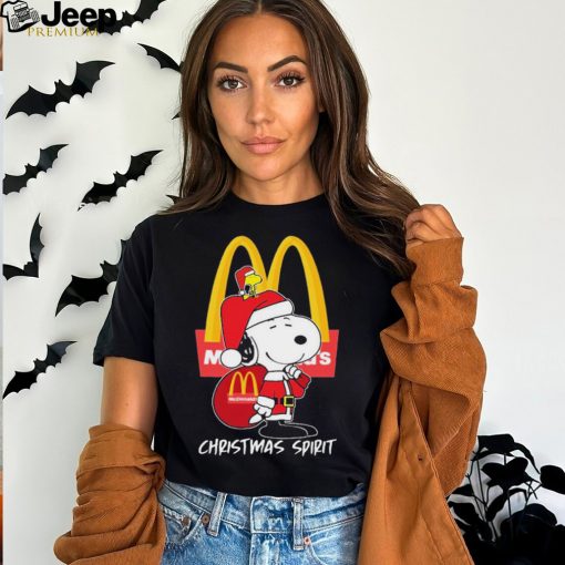 Peanuts Snoopy And Woodstock Mcdonald’s Christmas Spirit Shirt