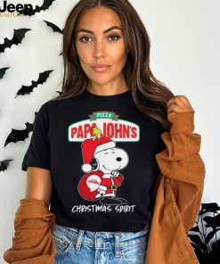 Peanuts Snoopy And Woodstock Papa John’s Pizza Christmas Spirit Shirt