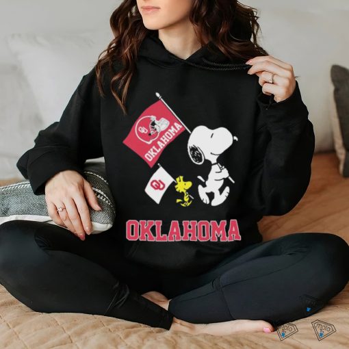 Peanuts Snoopy And Woodstock Parade Flag Oklahoma Sooners Shirt