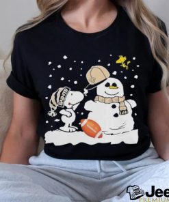 Peanuts Snoopy And Woodstock Snowman New Orleans Saints Christmas Shirt