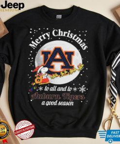 Peanuts Snoopy Merry Christmas To All And To All A Auburn Tigers A Good Season Shirt