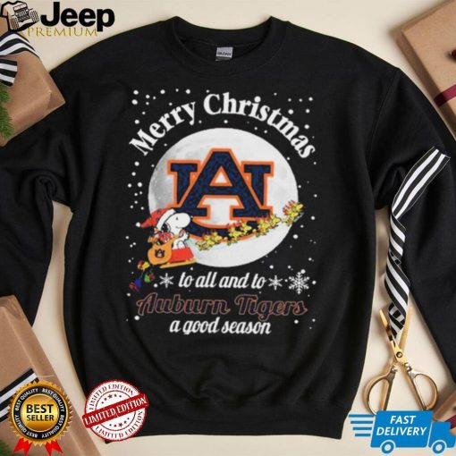 Peanuts Snoopy Merry Christmas To All And To All A Auburn Tigers A Good Season Shirt