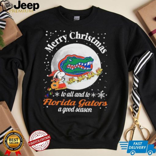 Peanuts Snoopy Merry Christmas To All And To All A Florida Gators A Good Season Shirt