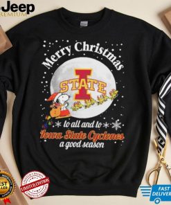 Peanuts Snoopy Merry Christmas To All And To All A Iowa State Cyclones A Good Season Shirt