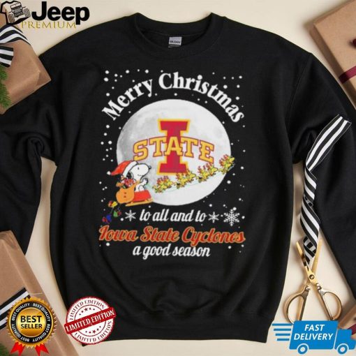 Peanuts Snoopy Merry Christmas To All And To All A Iowa State Cyclones A Good Season Shirt