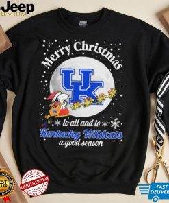 Peanuts Snoopy Merry Christmas To All And To All A Kentucky Wildcats A Good Season Shirt