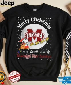 Peanuts Snoopy Merry Christmas To All And To All A Mississippi State Bulldogs Shirt