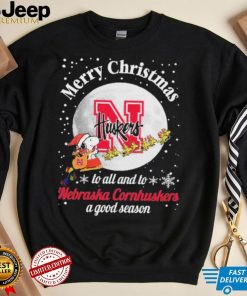 Peanuts Snoopy Merry Christmas To All And To All A Nebraska Cornhuskers A Good Season Shirt