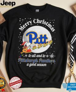 Peanuts Snoopy Merry Christmas To All And To All A Pittsburgh Panthers A Good Season Shirt