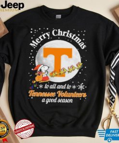 Peanuts Snoopy Merry Christmas To All And To All A Tennessee Volunteers A Good Season Shirt