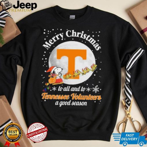 Peanuts Snoopy Merry Christmas To All And To All A Tennessee Volunteers A Good Season Shirt