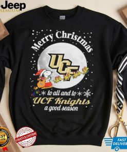 Peanuts Snoopy Merry Christmas To All And To All A UCF Knights A Good Season Shirt