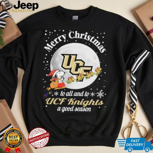 Peanuts Snoopy Merry Christmas To All And To All A UCF Knights A Good Season Shirt