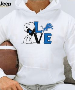 Peanuts Snoopy love Detroit Lions shirt