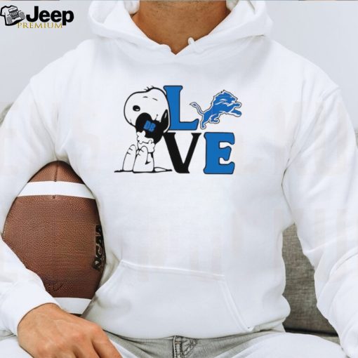 Peanuts Snoopy love Detroit Lions shirt