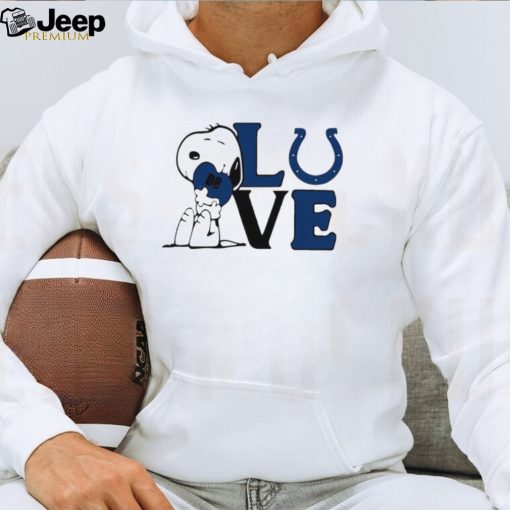 Peanuts Snoopy love Indianapolis Colts shirt