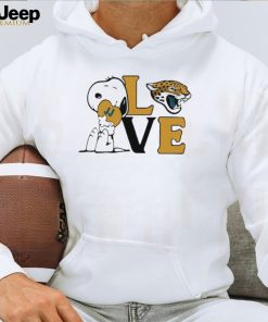 Peanuts Snoopy love Jacksonville Jaguars shirt